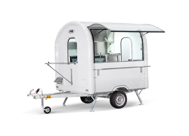 Remorque bar mobile Barista blanche, format AIR 220