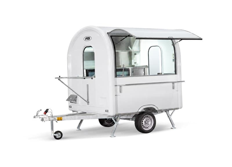 Remorque bar mobile Barista blanche, format AIR 220