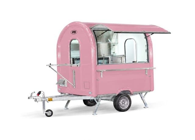 Koffie- en bartrailer Barista in het roze, formaat AIR 220