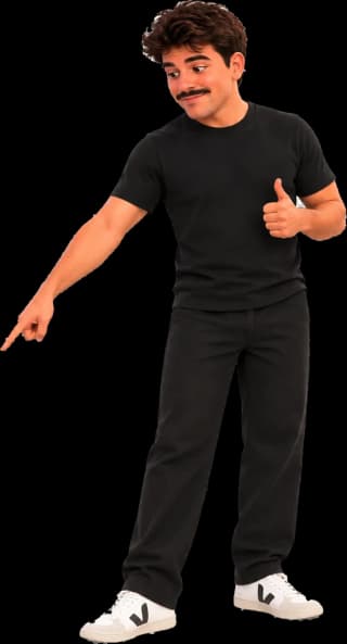 Romain, fondateur de Food Truck Store, montre du doigt