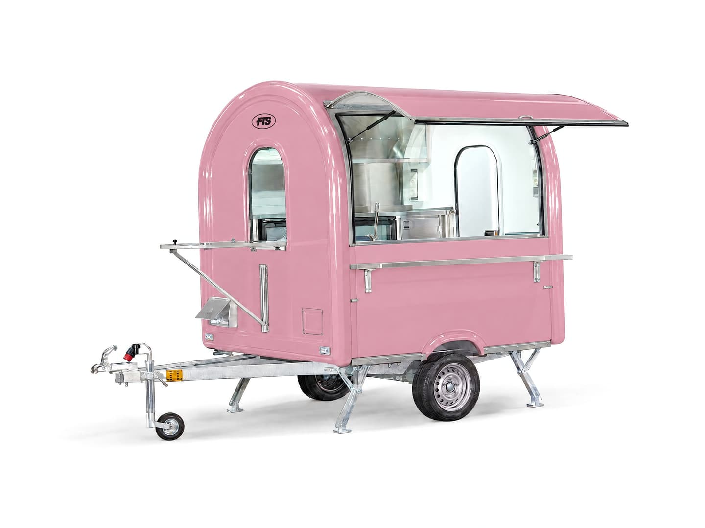 Koffie- en bartrailer Barista in het roze, formaat AIR 220